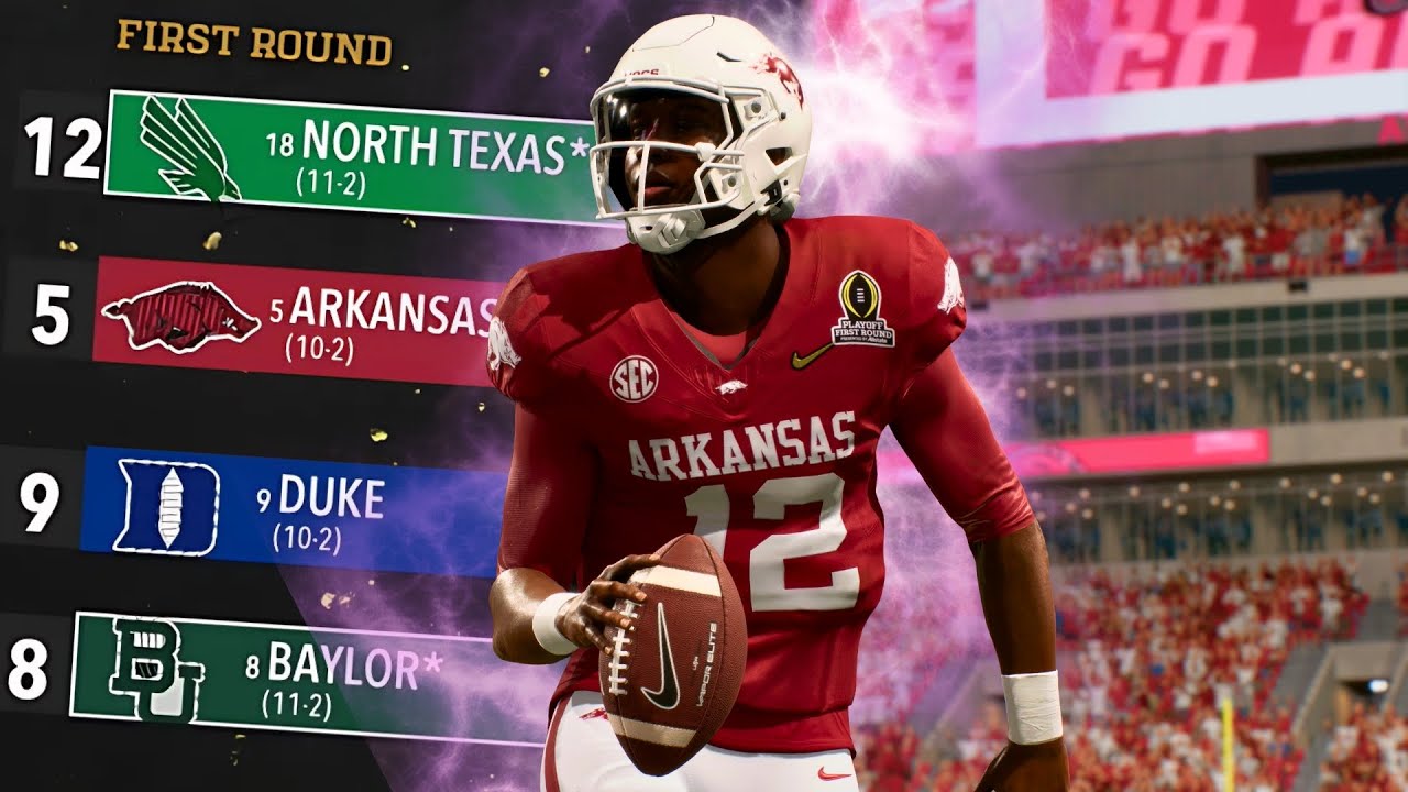 Hogs Battle SEC Rival in the CFB Playoffs! | CFB 26 Arkansas Dynasty