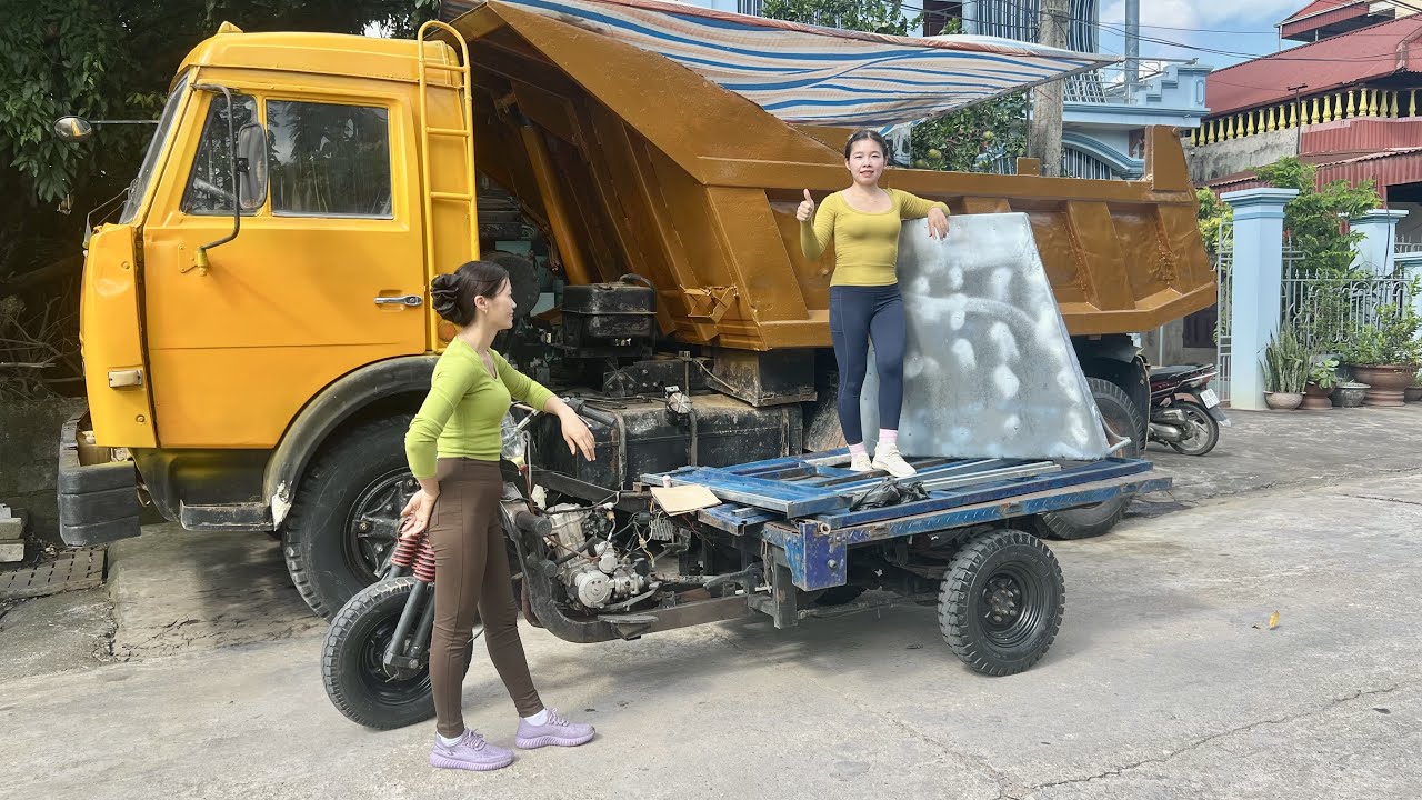 Time-lapse video: Girl COMPLETELY RESTORES a rotten tricycle and uses it in an unexpected way 😮😯😯🛠🛠