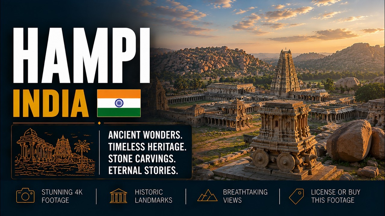 Hampi ● India 【4K】 Aerial Cinematic Drone 🇮🇳