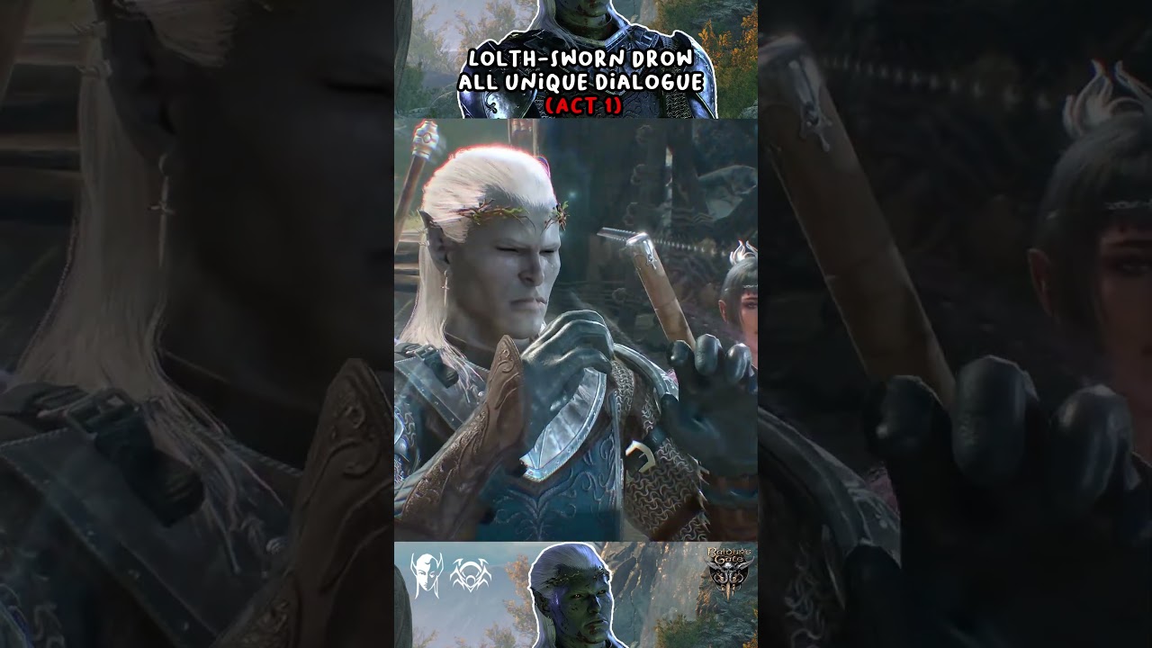 Lolth-Sworn Drow Meeting Githyanki Patrol #tjoajunchoi #baldursgate3