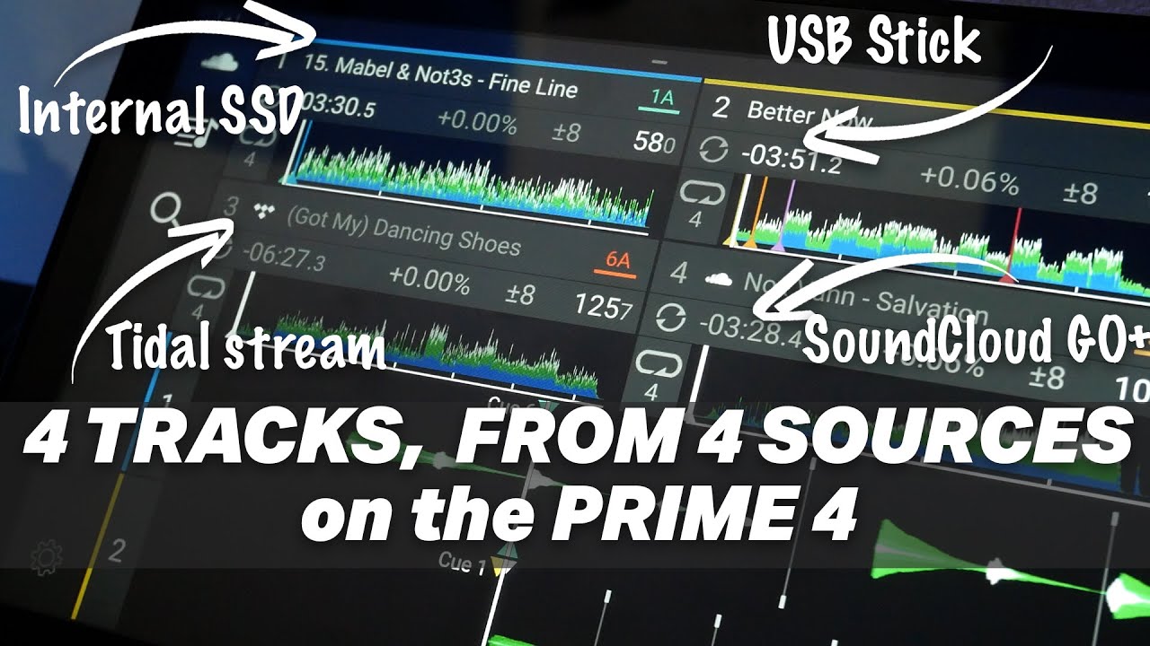 4 tracks, 4 different sources - The best feature update on Engine OS software v1.5? #DenonDJ