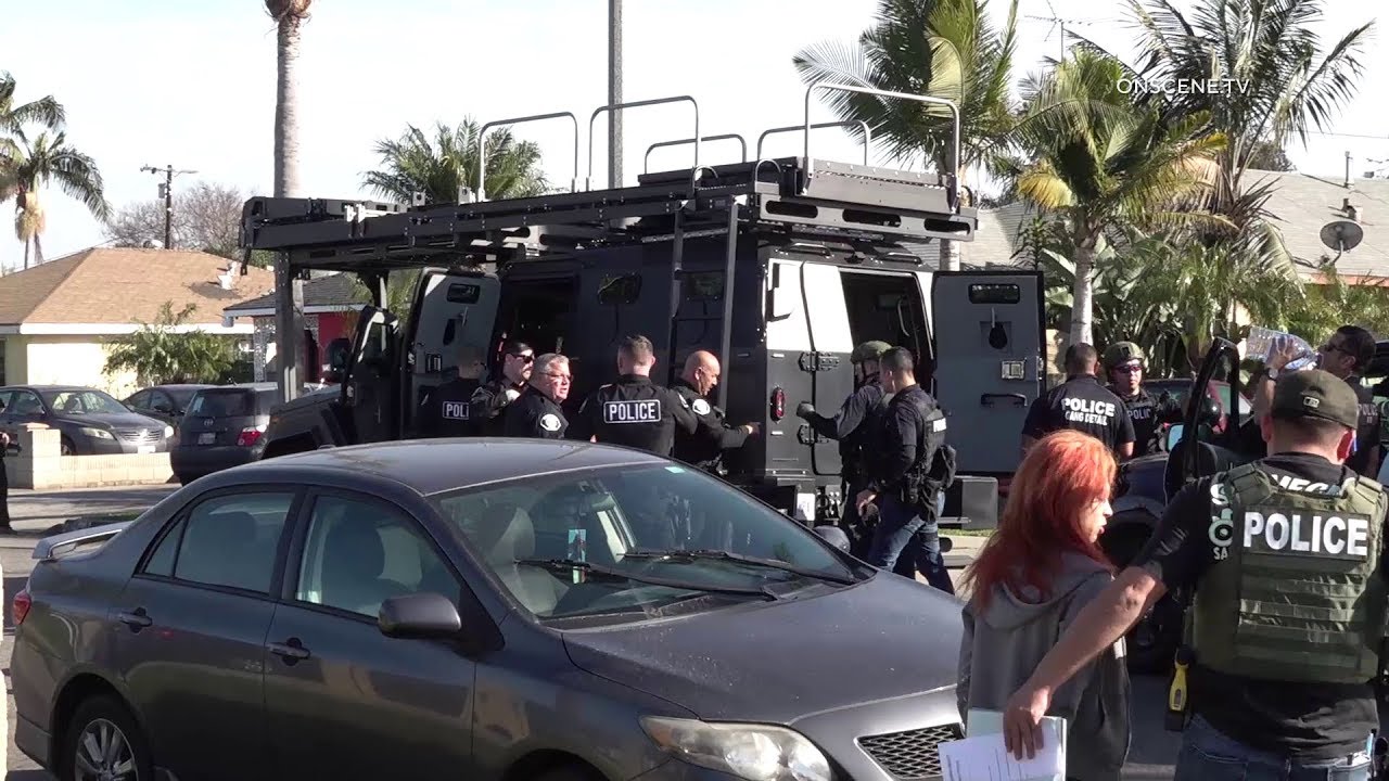 Officers Raid Reported Drug House In Santa Ana