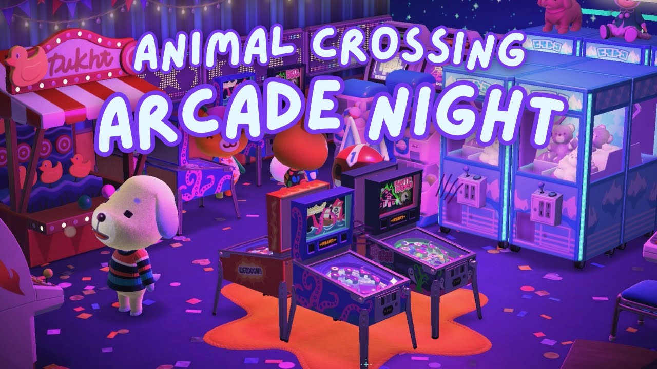 arcade night 🕹️ animal crossing ambience・ 3hr study, relax, focus ✨