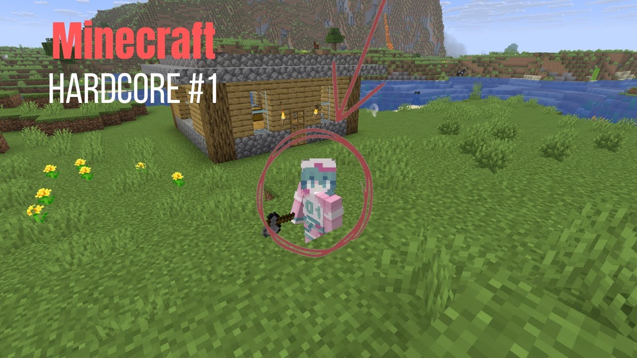 I built my starter house in Hardcore Minecraft| Episode 1