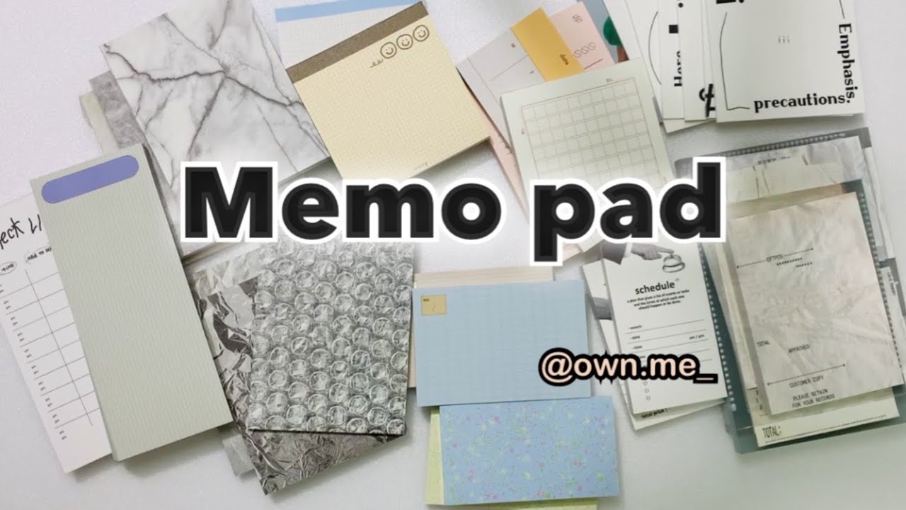 [다꾸 tip 📒] 떡메모지 메모패드 추천, 활용방법 알려드릴게요 🙌 (온유어마인드, 인디에이치, 정고이너사이드, 오에이비) / 다꾸 asmr / 다이어리 꾸미기 / 스크랩 다꾸