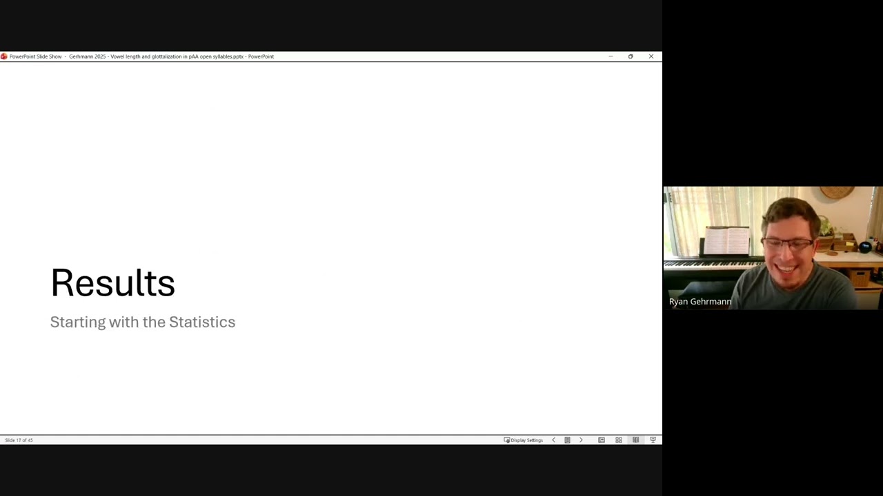 Ryan Gehrmann: Vowel Length and Glottalization Proto-Austroasiatic “Open” Syllables