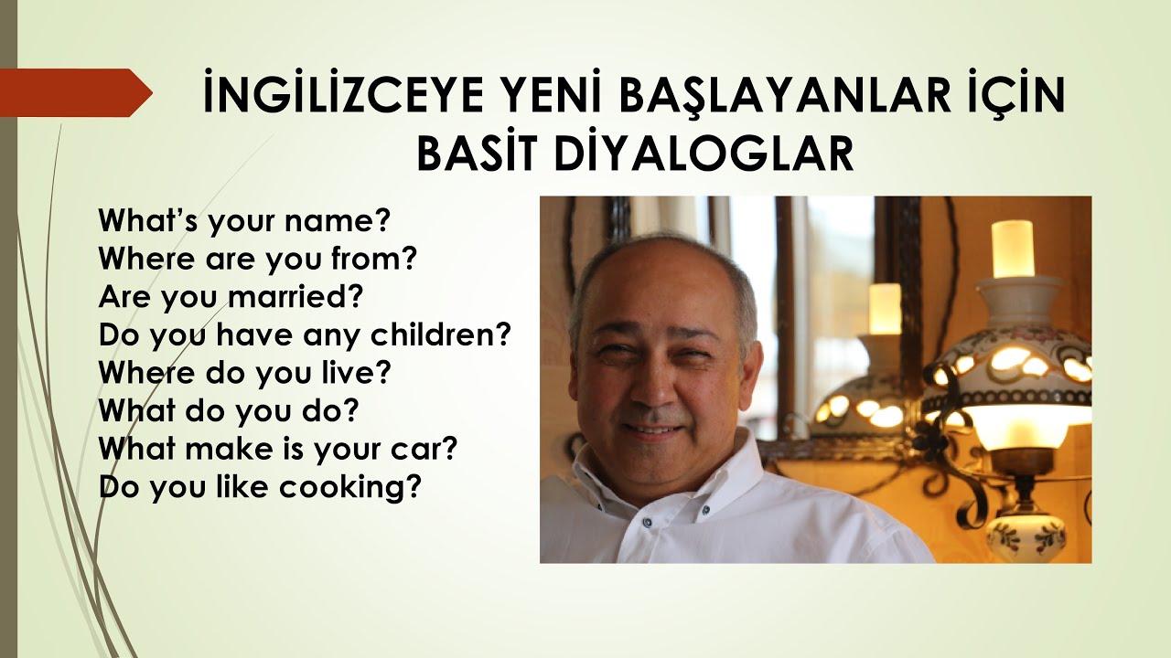 İngilizceye yeni başlayanlar için basit diyaloglar. Bu videoyu çalışın, İngilizce konuşun.