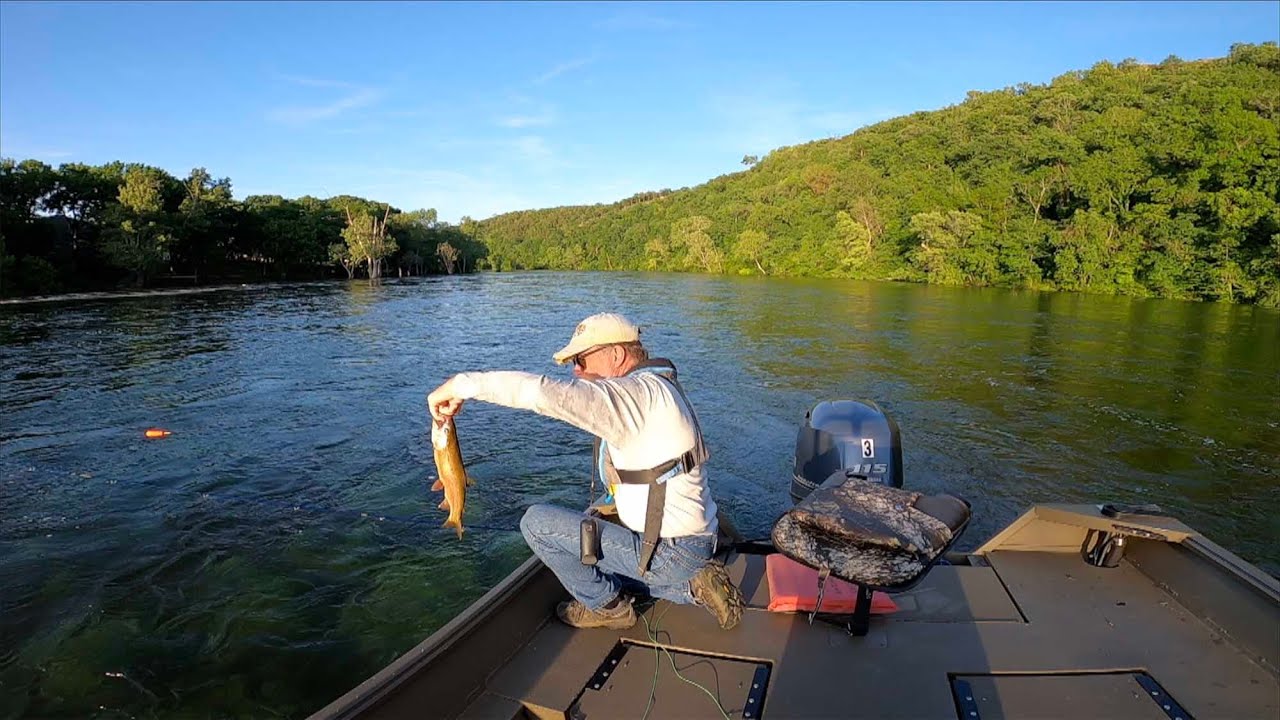 Lake Taneycomo, May 10 --  white jig with fly rod