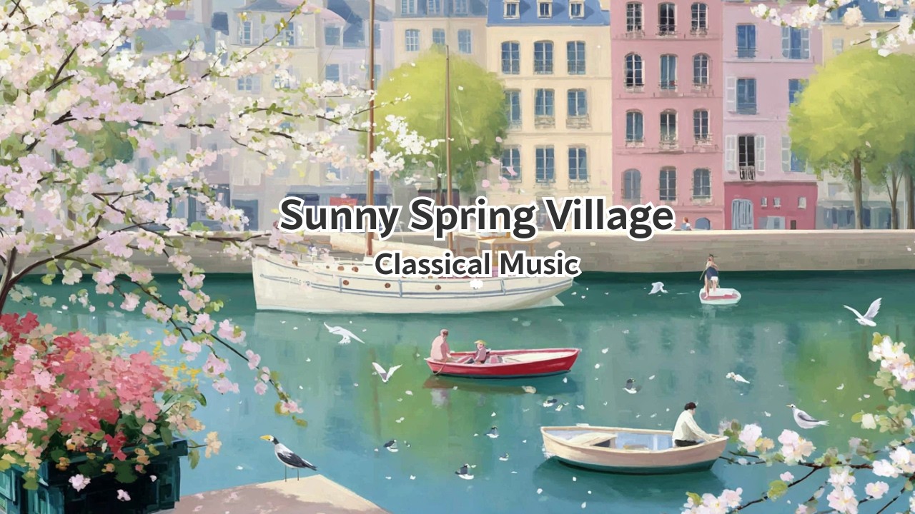 Spring Fairytale Village 🌸 Peaceful Orchestral Journey Through Blooming Streets
