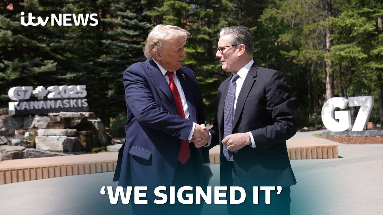 US-UK trade deal has been signed and is 'done', US president Donald Trump says | ITV News