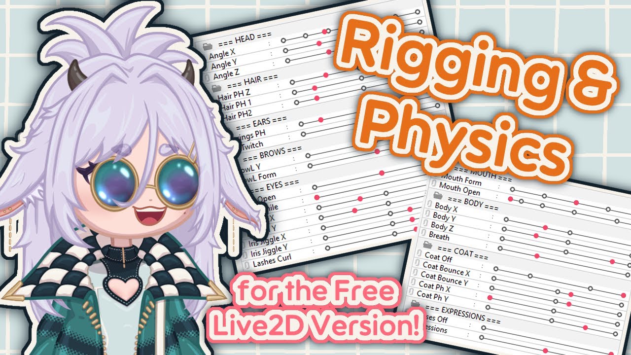 How to rig your Vtuber model on the Free Live 2D Version || Rigging and Physics
