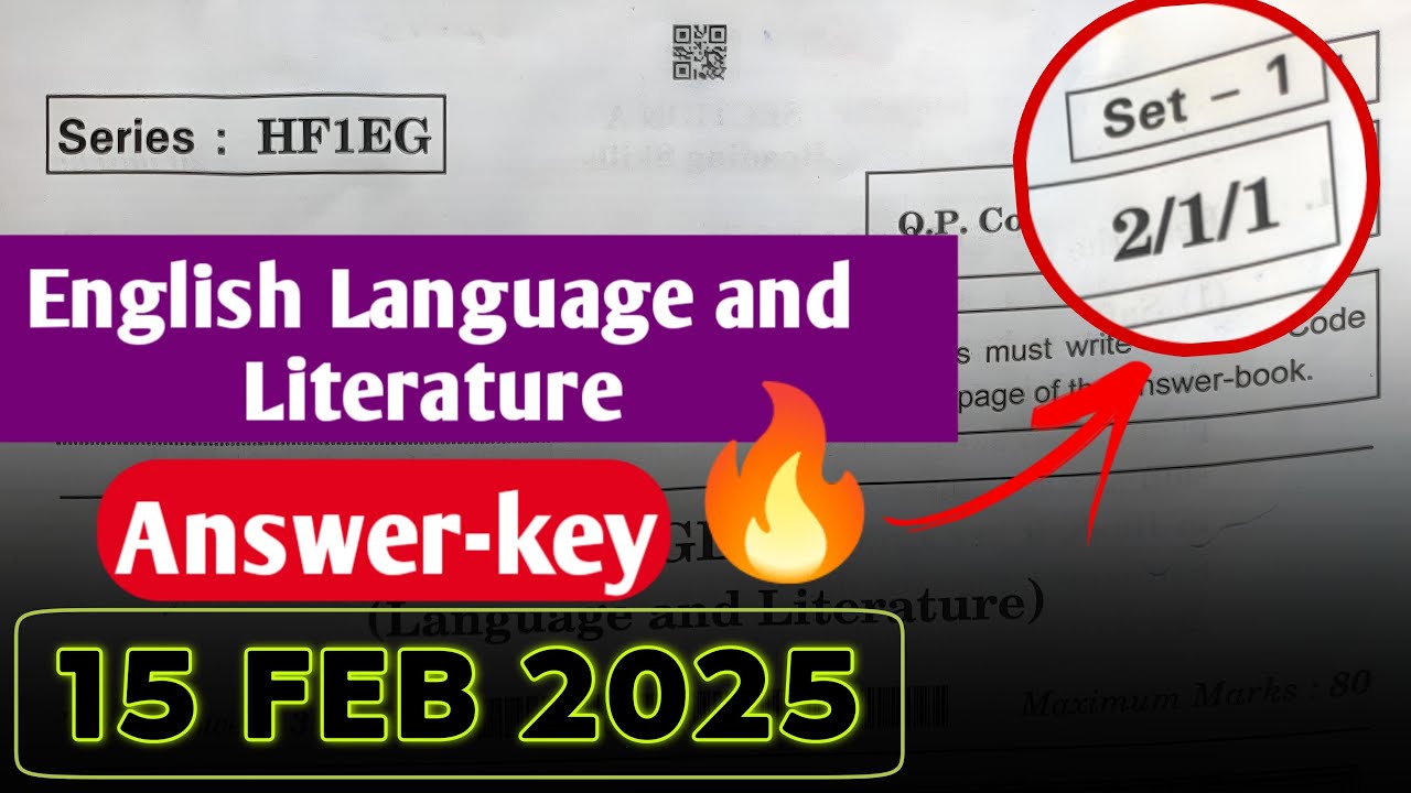 🔥 Class 10 CBSE English Answer-Key 2025 (Set- : 2/1/1): Complete Solution with Accurate Answers