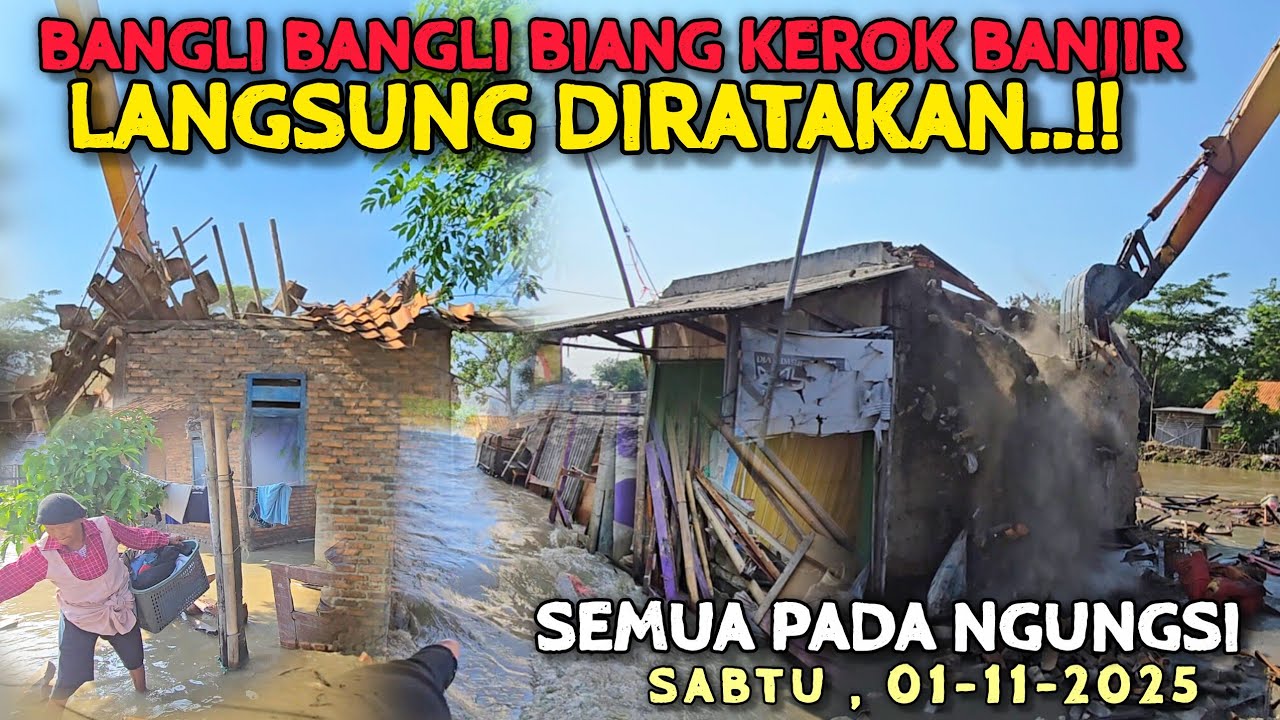 NAH MANTAP❗️BANGLI BANGLI BIANG KEROK BANJIR KALI SERENGSENG PAGI INI MULAI DI BONGKAR SEMUA❗️