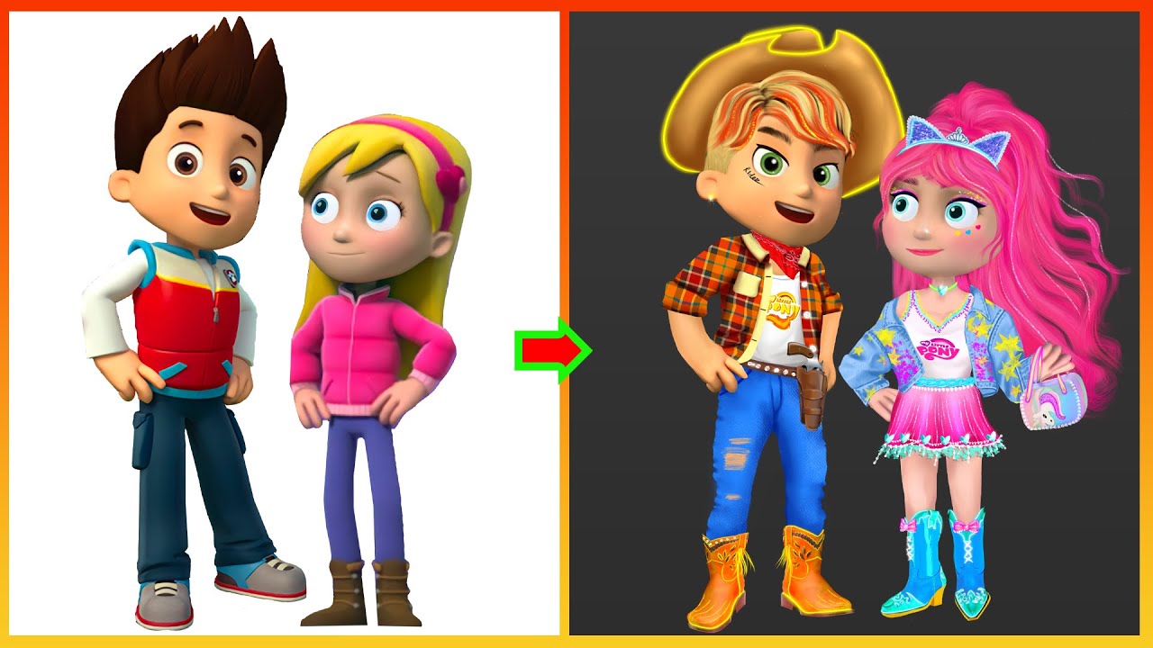 Райдер Щенячий патруль, Кэти и мой маленький пони — трансформация Щенячьего патруля