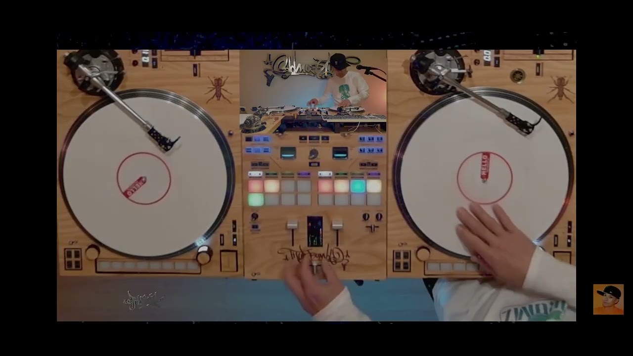 DJ QBERT messing around scratching 