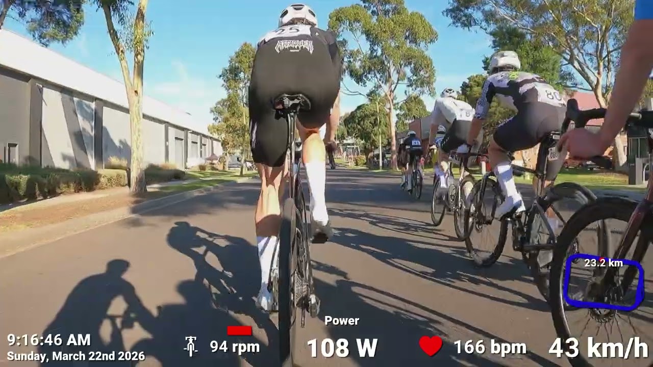 Carnegie Caulfield Cycling Club Points Race B Grade March 1st 2026