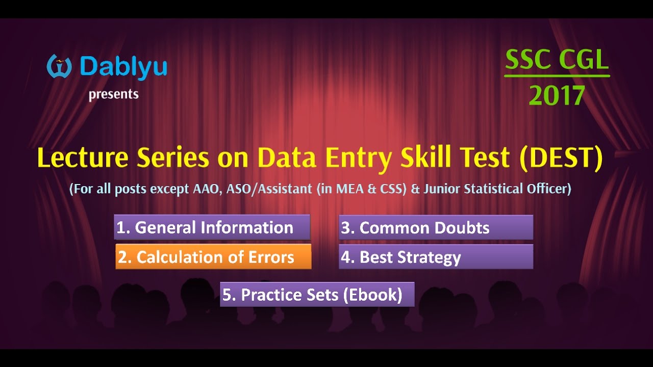 D2 - Error Calculation & Cutoffs - DEST for SSC CGL