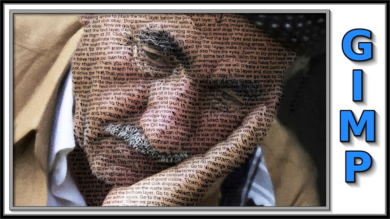 Gimp: Text Portrait With Displacement Map