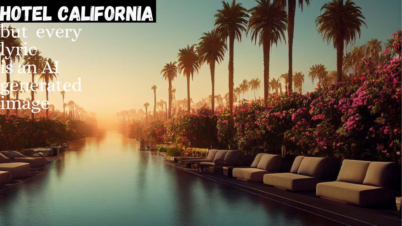 Hotel California - But every lyric is an AI-generated image