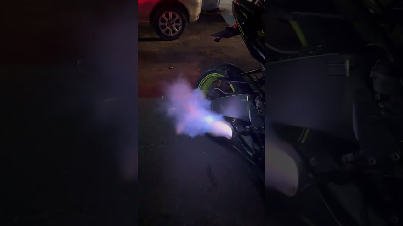 Kawasaki zx6r remapeada com pops ands bags e two step🔥🔥🔥🚀🚀🚀