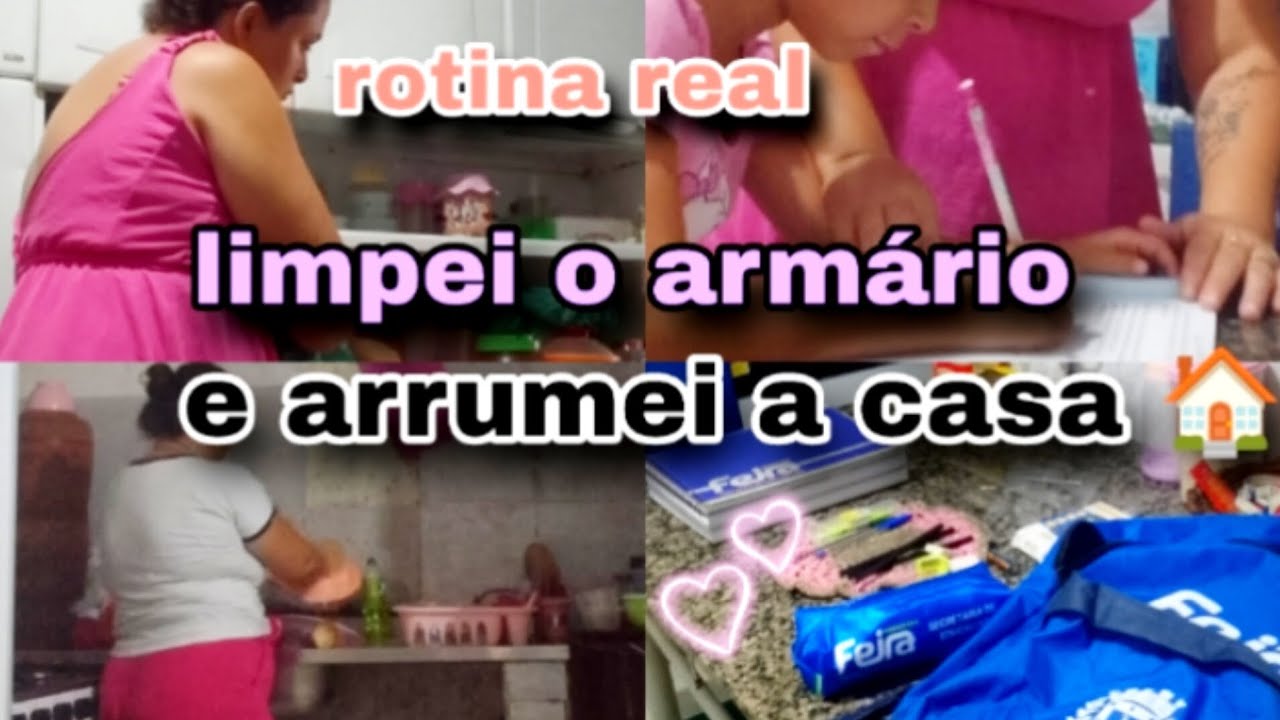 Rotina real|| limpei o armário|| e arrumei a casa 🏠