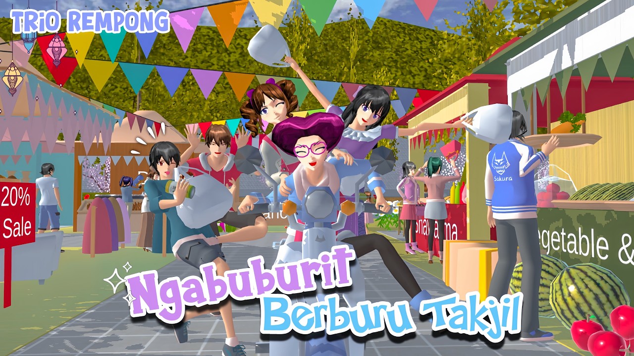 NGABUBURIT BERBURU TAKJIL!! || TRIO REMPONG || SAKURA SCHOOL SIMULATOR