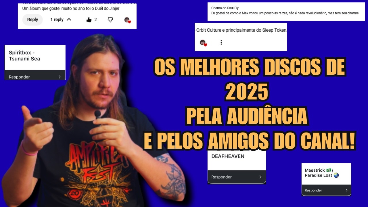 os 35 discos preferidos da audiência do canal em 2025 e indicações de amigos do canal!