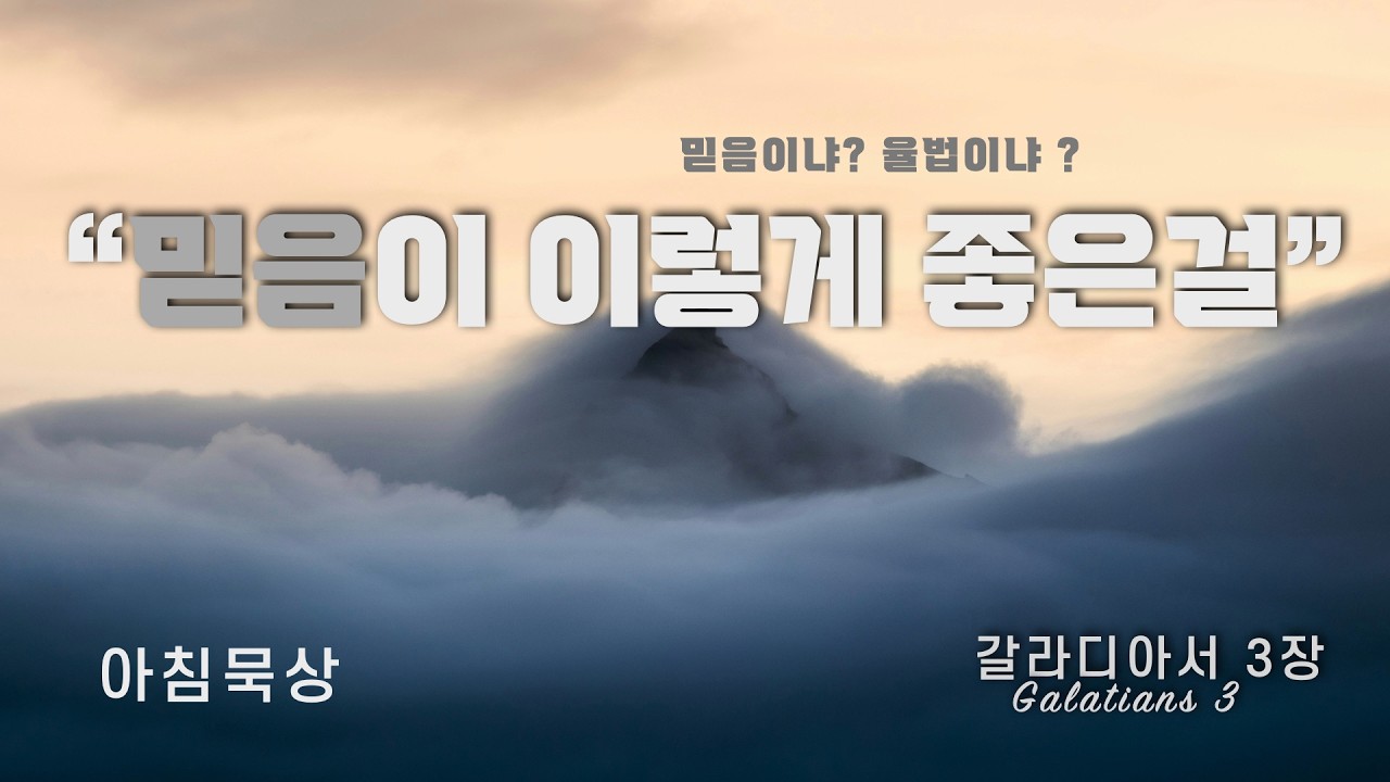 [갈라디아서 묵상] 믿음이 이렇게 좋은걸 l 갈 3장