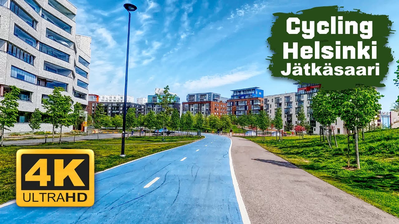 Яткасаари, Хельсинки 🇫🇮 Финляндия 🚴 Велосипедный тур 4K