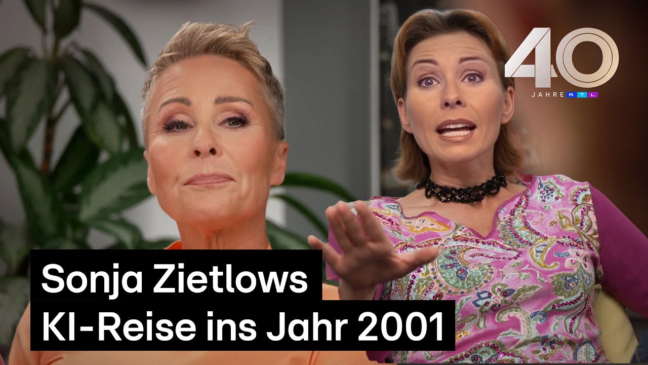 Sonja Zietlow trifft ihr jüngeres KI-Ich 🤯 | 40 Jahre RTL - Das große Jubiläumsquiz