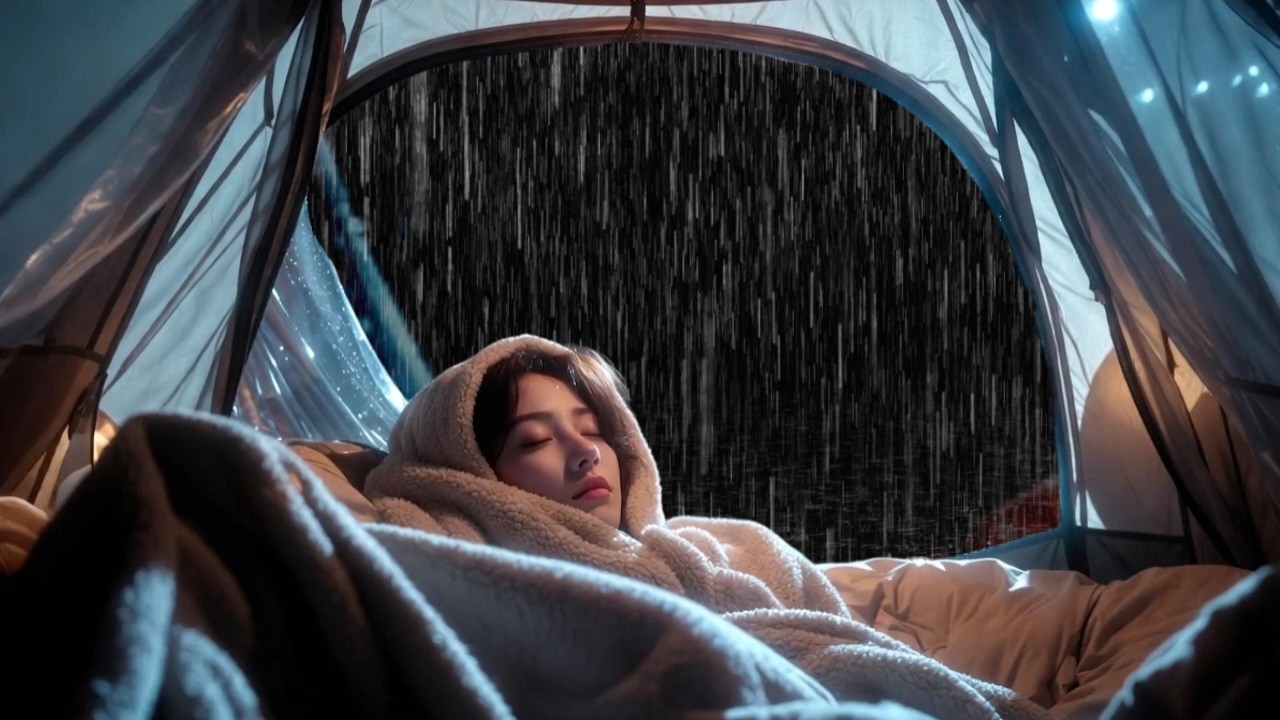Heavy Rain Outside Tent 🌧️ – Calm Camping Rainstorm Sounds for Better Sleep