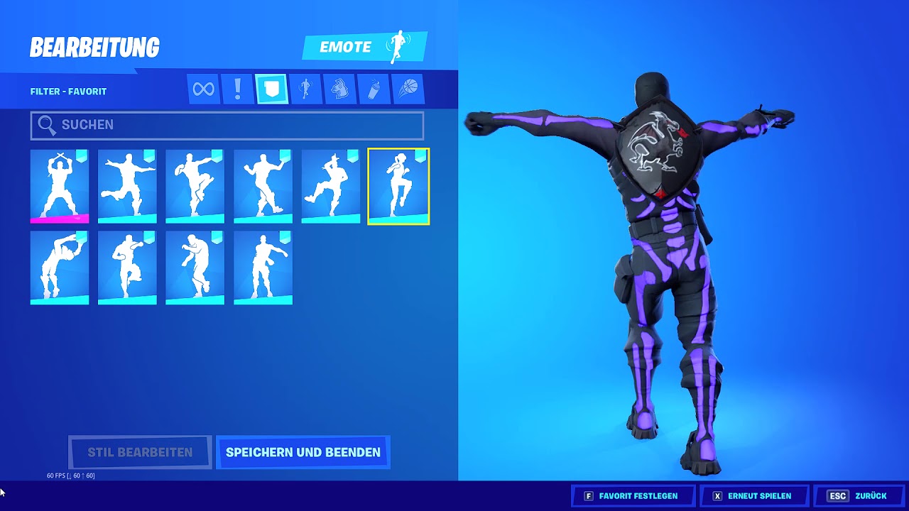 fortnite OG SKULL TROOPER dances rare fortnite emotes for tiktok & more! fortnite purple skull!