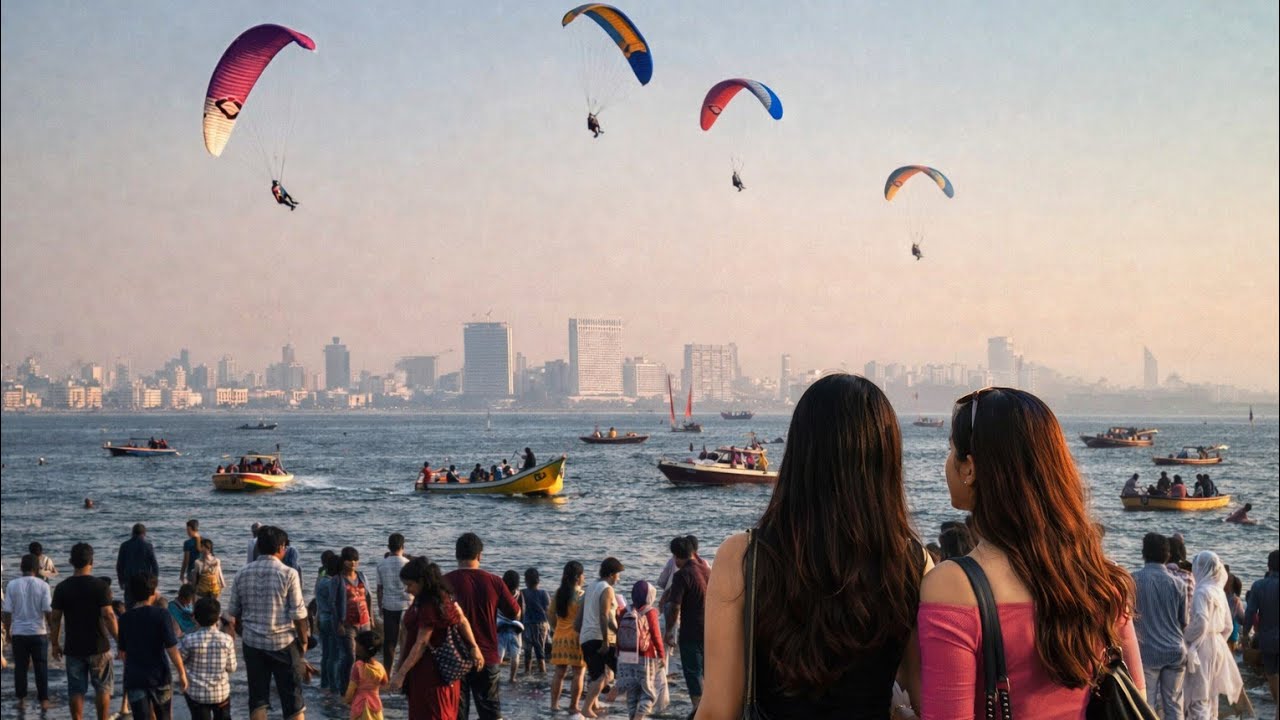 Mumbai’s Evening Reality at Girgaon Chowpatty | Mumbai Walk