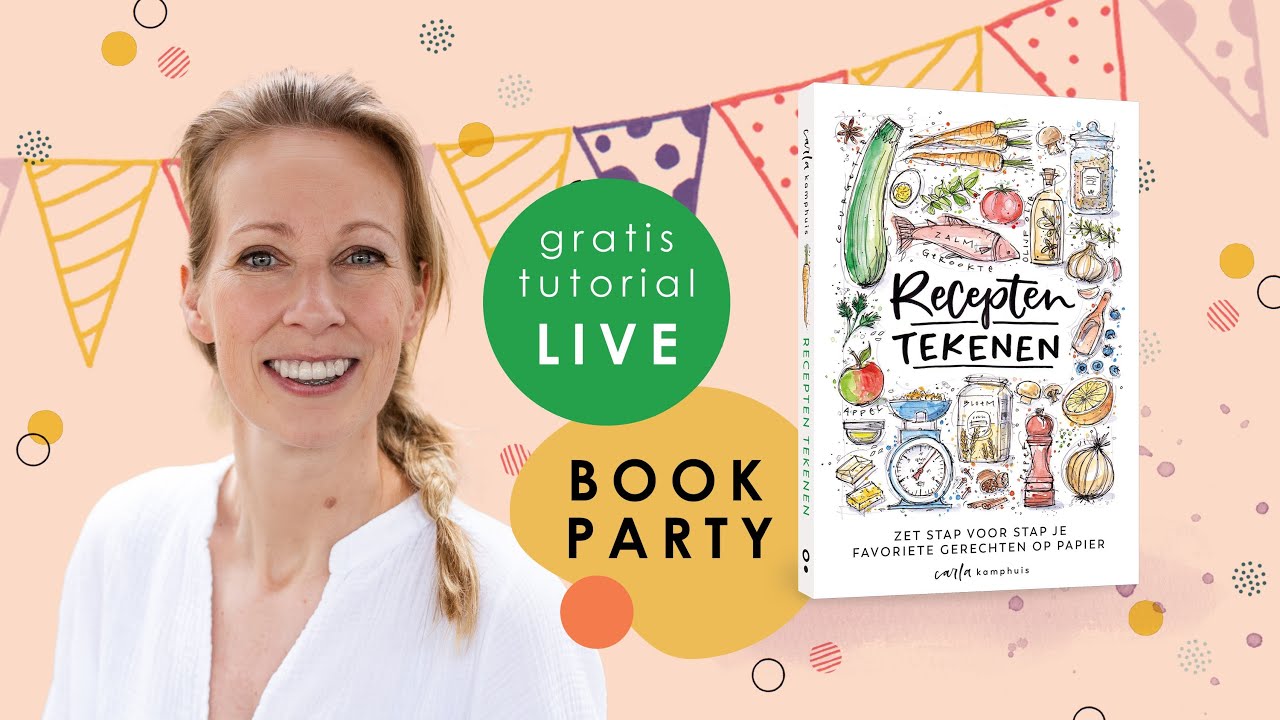 CARLA KAMPHUIS - Tutorial Schort + BOOKPARTY Recepten tekenen ☆ 18 september 2023