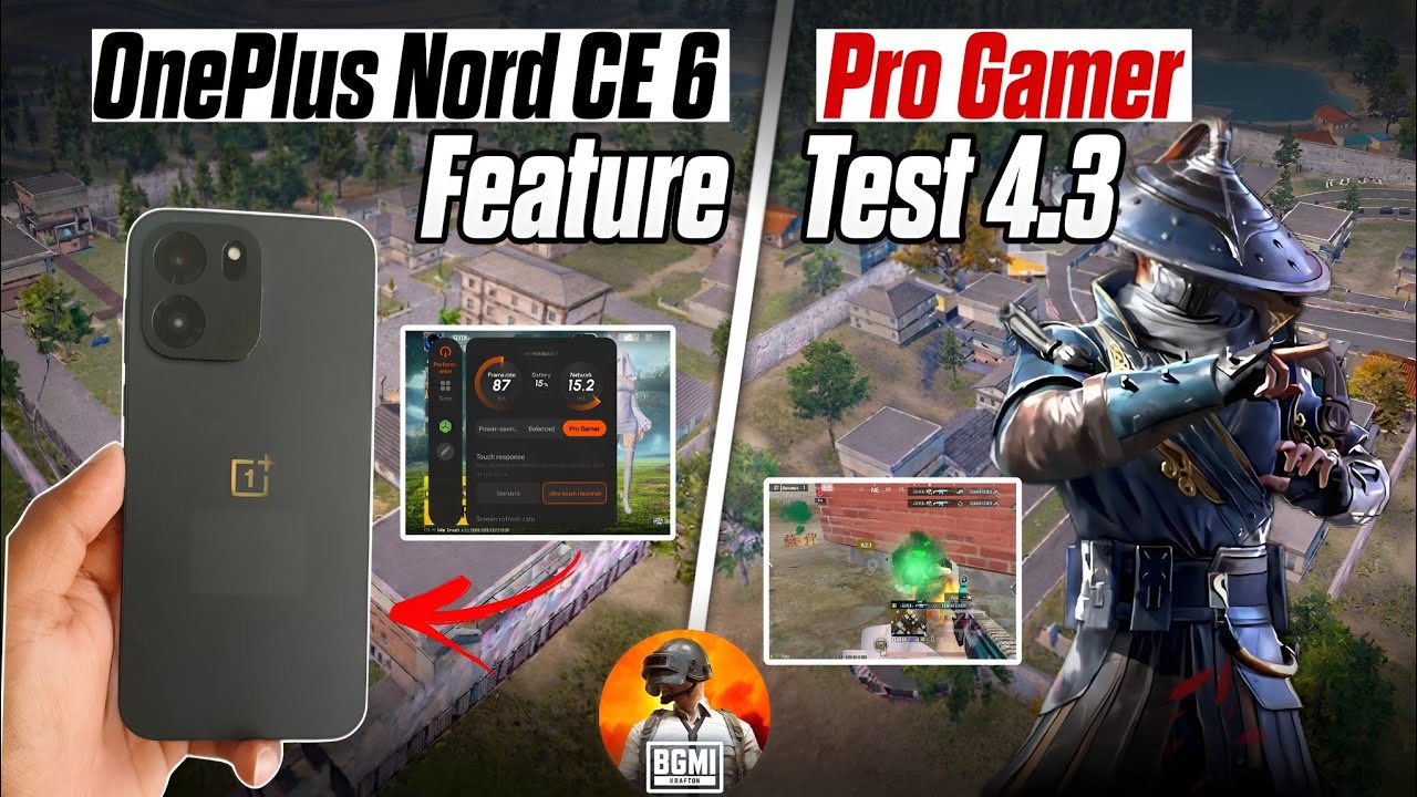 OnePlus Nord CE 6 -Pro Gamer Performance Test 🔥 With FPS Meter| 4.3 update| #oneplusnordce6bgmitest