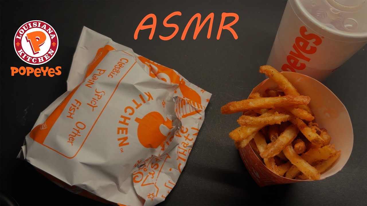 ASMR Eating Popeyes Chicken Sandwich