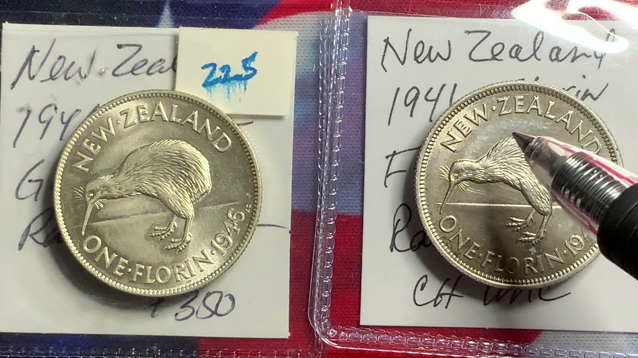 Rare World Coins Extremely Rare New Zealand Flat Back 1946 Florin Rare Variety Popular coin