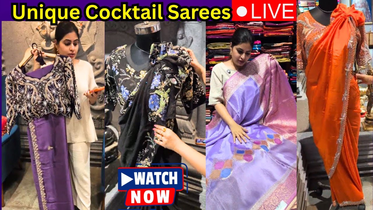 COCKTAIL SAREES   | Deepthi Ganesh Label |   @brideessentials  #shopping #saree ​