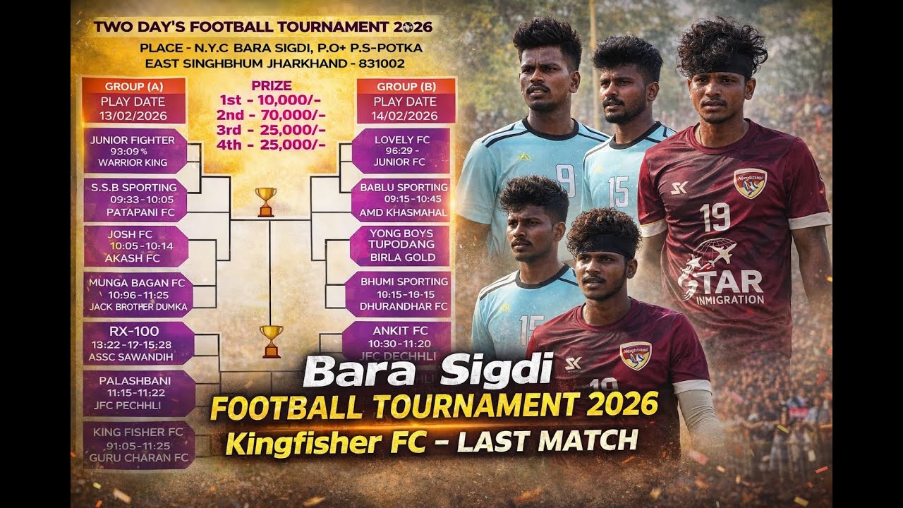 KINGFISH FC v/s BABLU SPORTING / 2NS ROUND // N.Y.C BARA SIGDI FOOTBALL TOURNAMENT, 2026