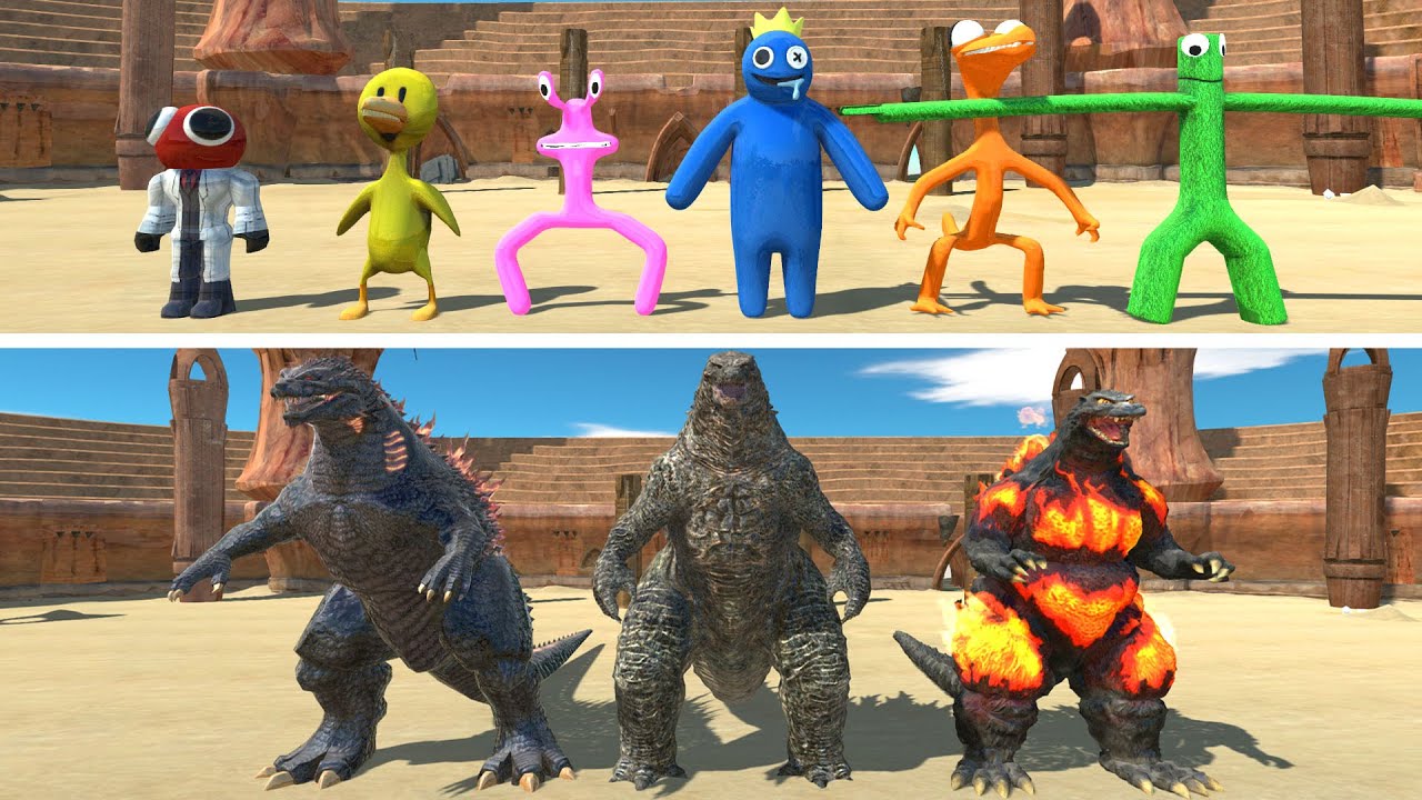 Which Team Will Win? Godzilla vs Rainbow Friends - Animal Revolt Battle Simulator