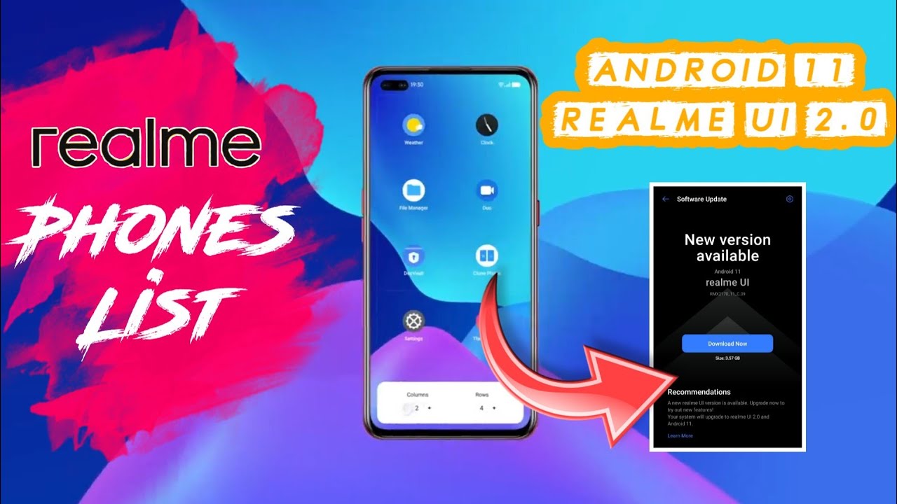 Realme 7/Realme Phones Android 11 and Realme Ui 2.0 Update