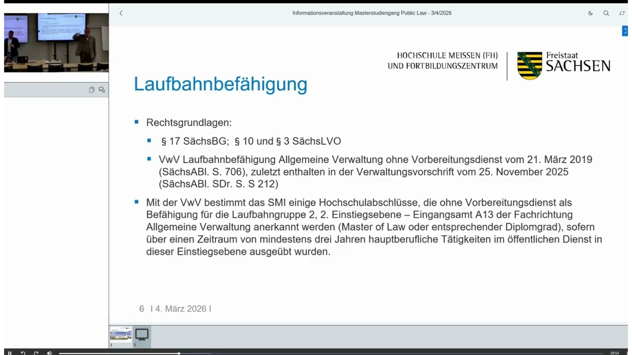 Informationsveranstaltung zum Masterstudiengang Public Law