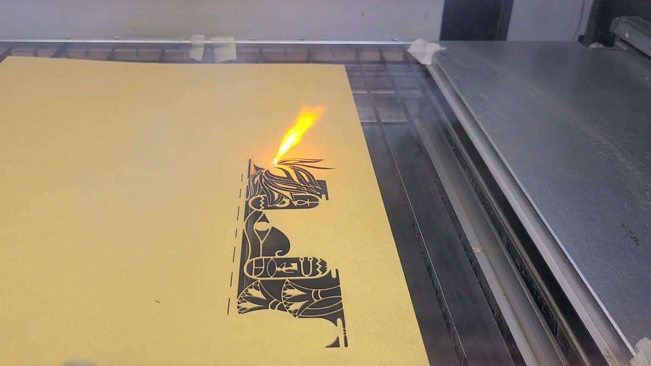 Laser cutting our Egyptian Design
