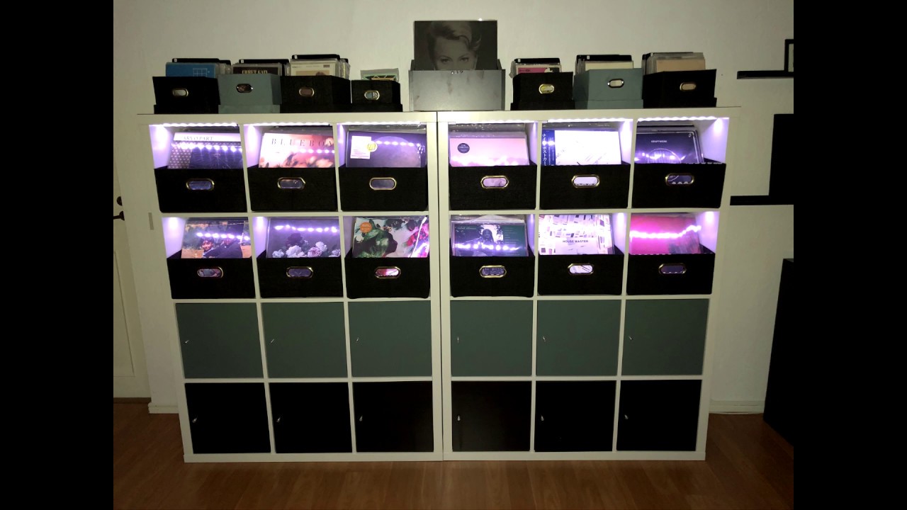 My record storage solution, IKEA Kallax hack with vinyl browsing - part 3: expansion & LED-lighting