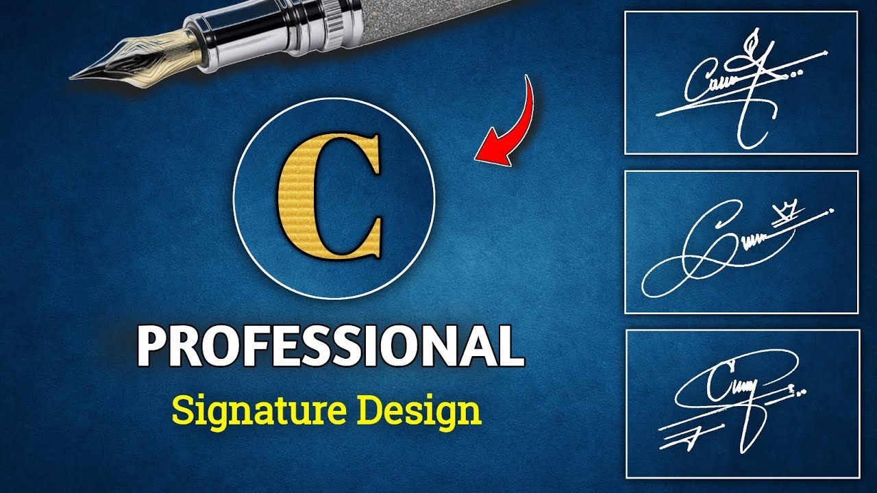 Professional C Letter Signature Design Ideas | Stylish Signature Tutorial