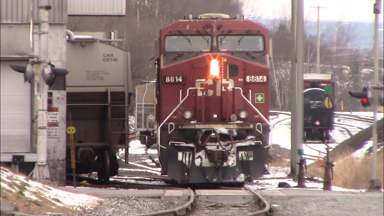 Canadian Pacific Power! NBSR Train 121 (Light Power) Crossing Simms Corner - West Saint John, NB