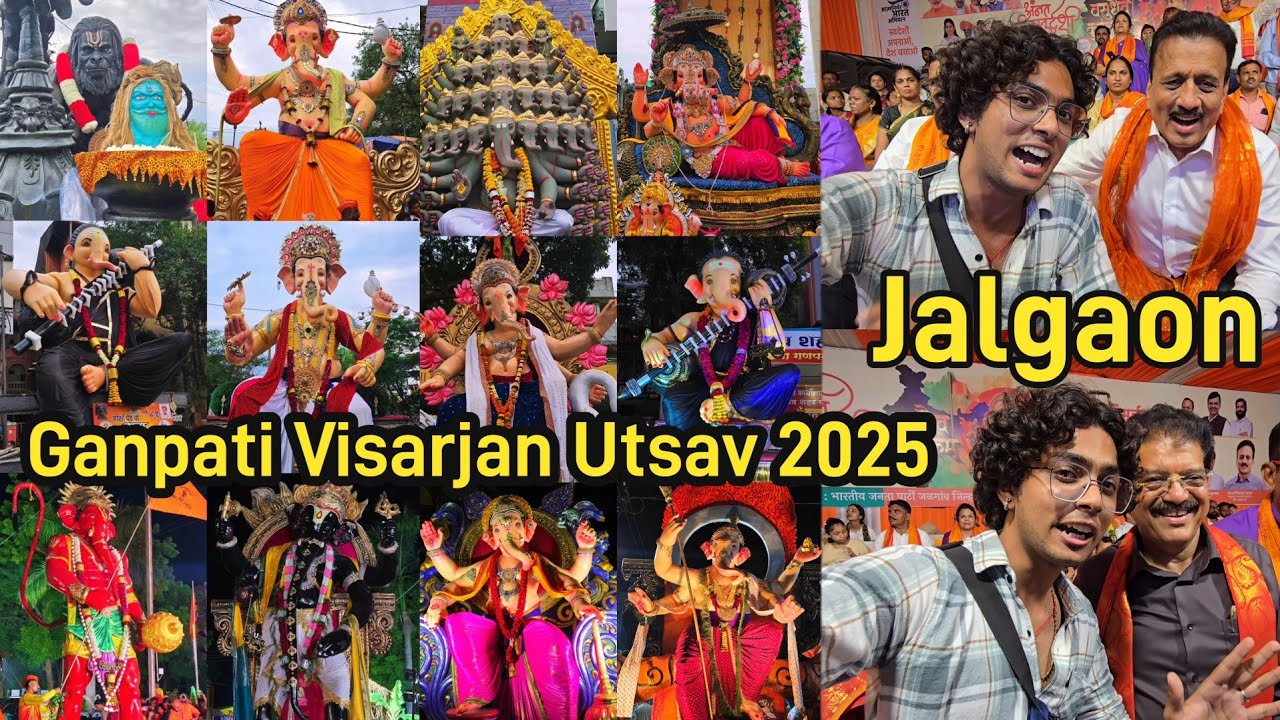 Jalgaon 2025 Ganpati Visarjan Utsav 😍  | Aryan Bhavsar Vlogs 