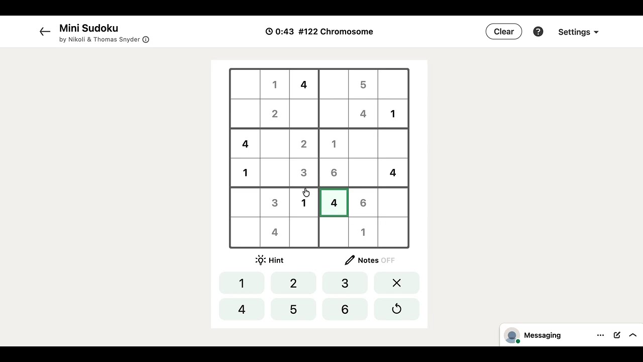 LinkedIn Mini Sudoku Answer Today #122 Fraction #sudoku