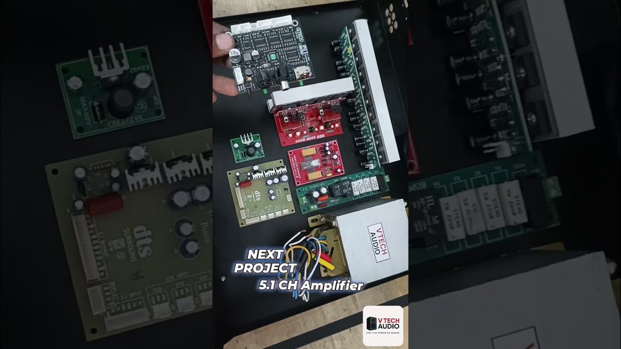 Next Projects 5.1 CH Amplifier #reels #automobile #dolbysurround #dj #speaker #rotarypower #diy