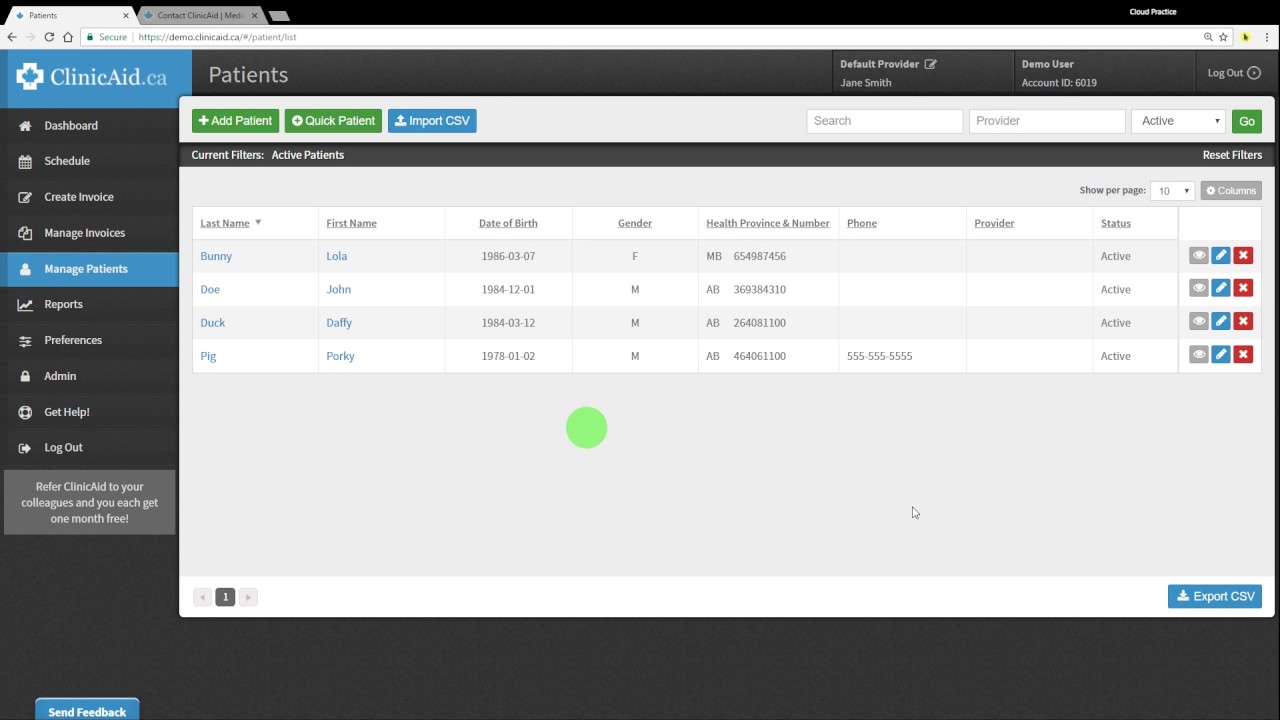 ClinicAid - Patient records and charts